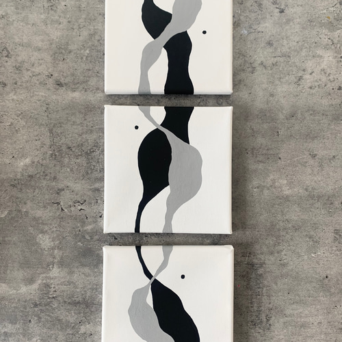 現代アート　3枚set   モダン　モノトーン　絵画　抽象画　アートパネル 現代アート3枚set モダンモノトーン絵画抽象画アートパネル