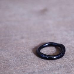 ガラスのリング“クラウド”-black- 4枚目の画像