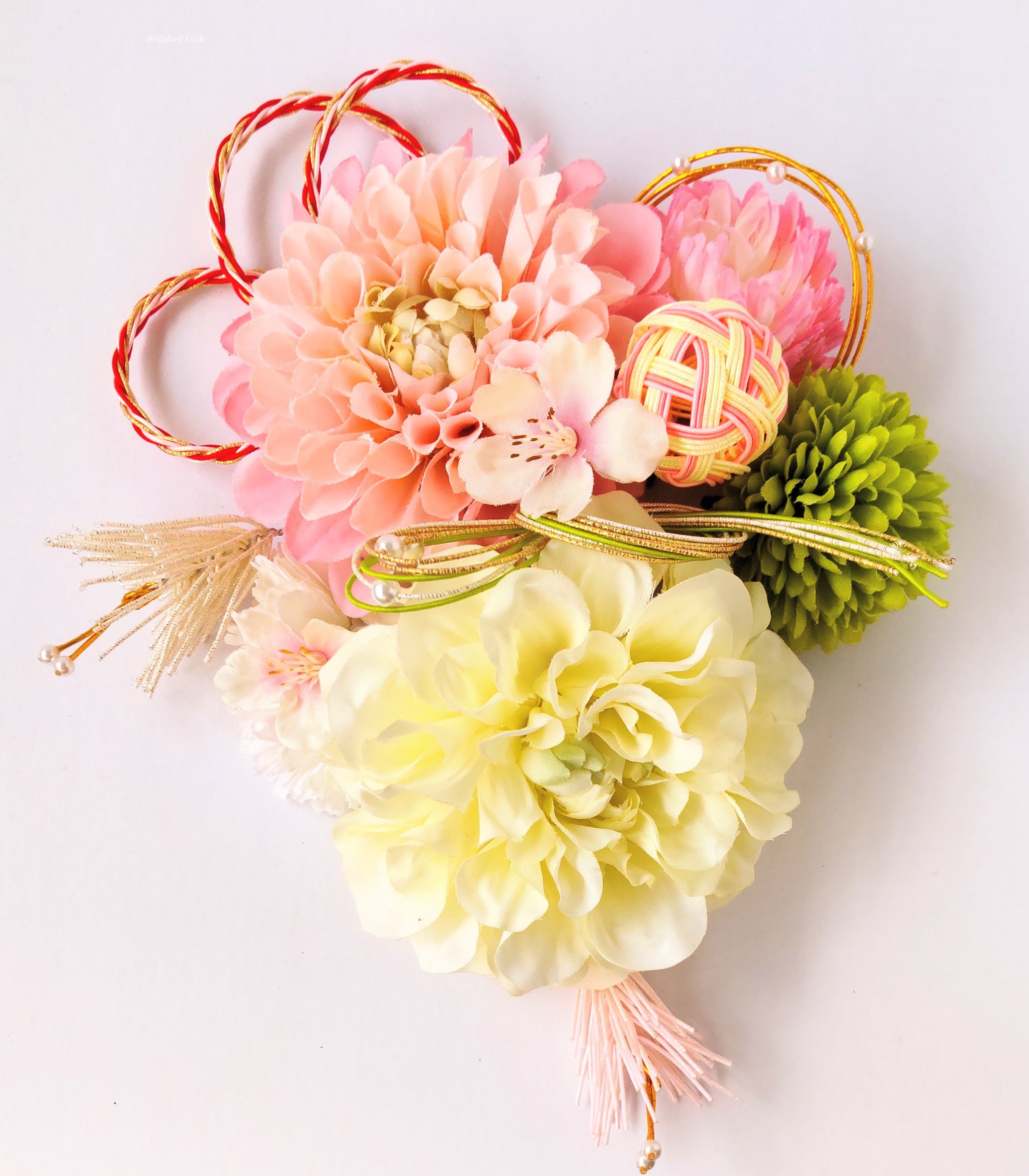 造花髪飾り　ダリア・マム・桜・手毬・ライン　ｐ