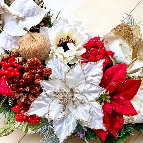 No.xmas-14462/特大クリスマスリース 22-(24) 66cm/アーティ
