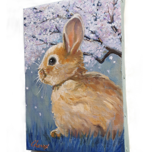 サ*ウ様 「re: rabbit」 油絵　うさぎ サ*ウ様 「re: rabbit」 油絵 うさぎ - メルカリ