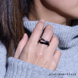 ガラスのリングセット クラウドリング 2本セット 4枚目の画像