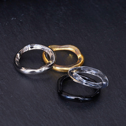 ガラスのリングセット クラウドリング 2本セット 7枚目の画像