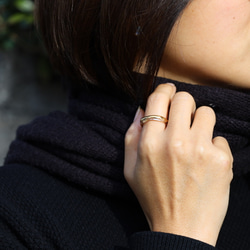 ガラスのリングセット クラウドリング 2本セット 8枚目の画像