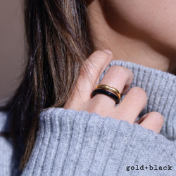 ガラスのリングセット クラウドリング 2本セット 3枚目の画像