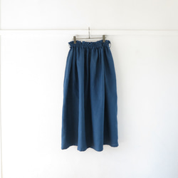 3L~10L / 選べる16色 / リネン ギャザースカート / 大きいサイズ 10枚目の画像