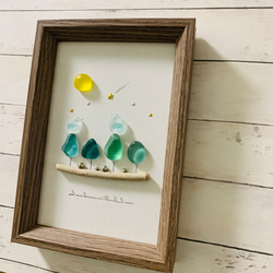 シーグラスアート 小鳥 インテリア雑貨 北欧 ガラス細工 海の宝石 贈り物 母の日プレゼント 卓上 玄関 トイレ 飾り 2枚目の画像
