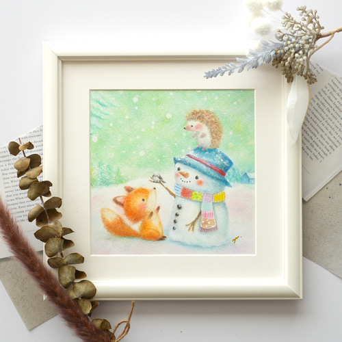 クリスマス☆雪だるま&ハリネズミ