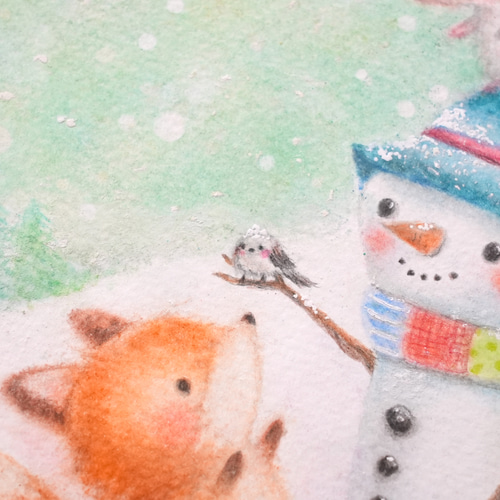 クリスマス☆雪だるま&ハリネズミ