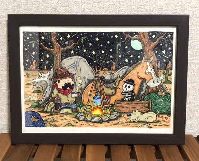 『その夜のブルース』　絵　原画　音楽　アート