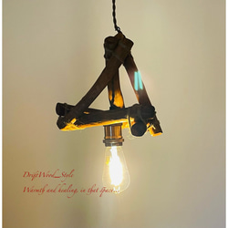 流木インテリア 木を組合わせたアンティーク調の流木シェード＆ペンダントライト 照明 LED ランプ セット 北欧 N29 2枚目の画像