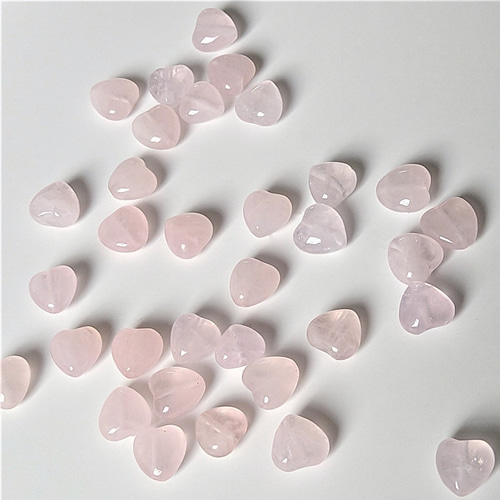 ローズクォーツ 縦穴 ハート 4サイズ 8mm・10mm・12mm・15mm 天然石