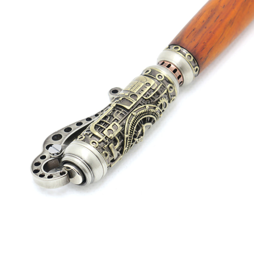 スチームパンク 蒸気機関 手作り 高級 木製 ボールペン ココボロ