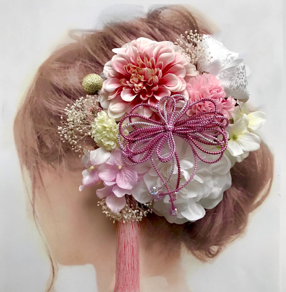 和装髪飾り　桜　成人式　卒業式　袴　着物　振袖　七五三　結婚式
