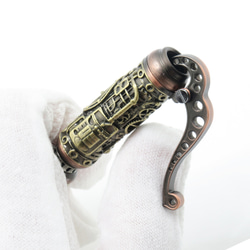 蒸汽朋克蒸汽機手工製作豪華木製圓珠筆 Cocobolo 青銅 + 鍍黃銅 第4張的照片