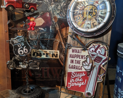 アメリカンバイク バイク屋 スタンド看板 OPEN&CLOSED サイン