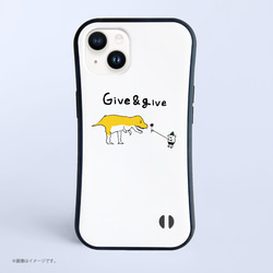 「Give＆give」 耐衝撃グリップiPhoneケース 1枚目の画像
