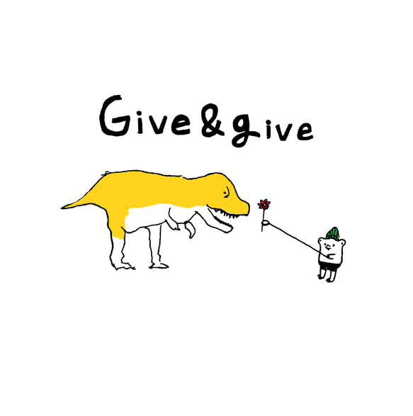 「Give＆give」 耐衝撃グリップiPhoneケース 2枚目の画像
