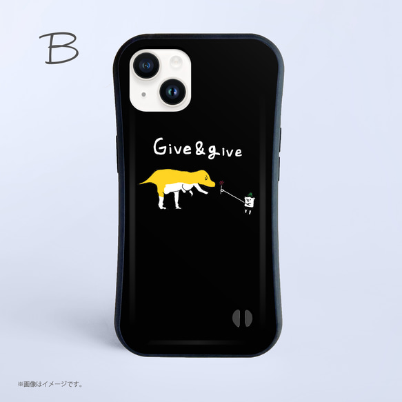「Give＆give」 耐衝撃グリップiPhoneケース 5枚目の画像
