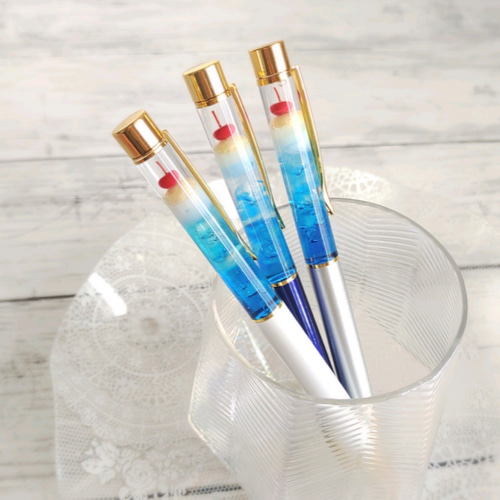 空色 * アイスが溶け始めた クリームソーダ ボールペン ペン・筆記用具