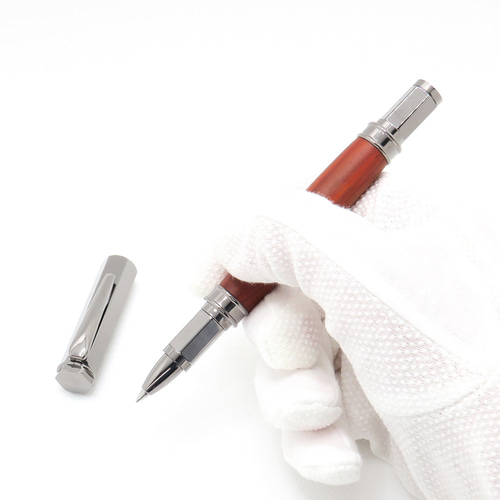 手作り 高級 木製 水性ボールペン 磁石付きキャップ ココボロ 24金