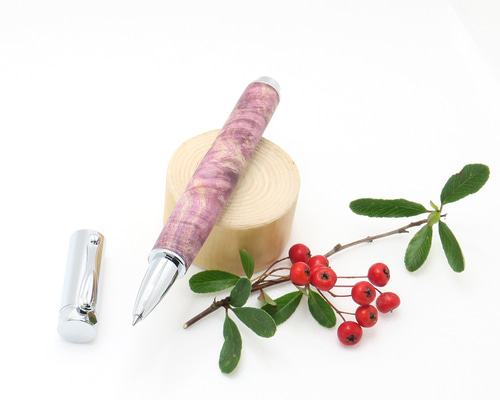 手作り 高級 木製 水性ボールペン 磁石付きキャップ ポプラ