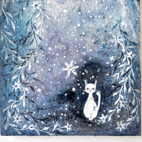 原画 『雪降る音に耳を澄ます。』 原画 『雪降る音に耳を澄ます。』