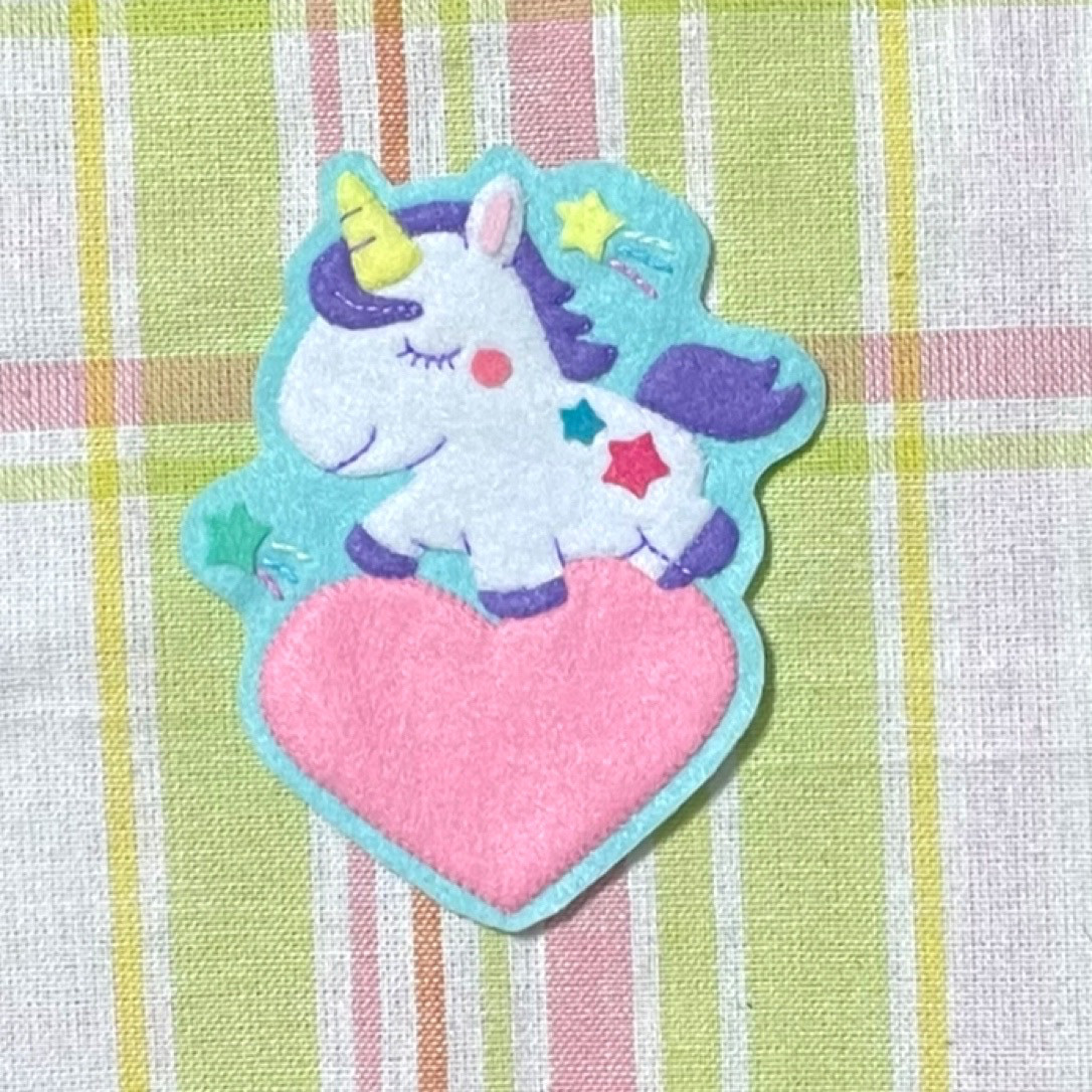 ユニコーン フェルト名札 ワッペン その他入園グッズ pikataka