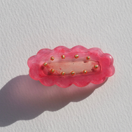 ヘアクリップ もくもく ピンク ヘアクリップ・バナナクリップ ta-aa