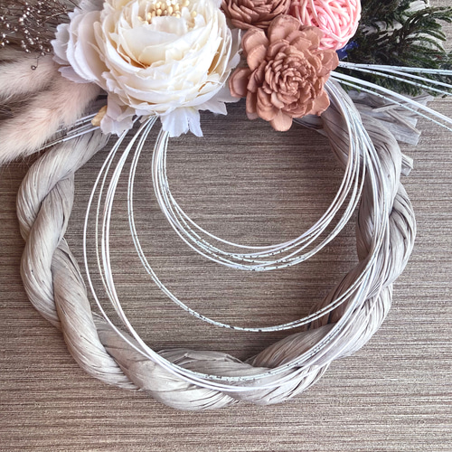 お早めに！しめ縄リース※パステルカラー※ お早めに！しめ縄リース※パステルカラー※
