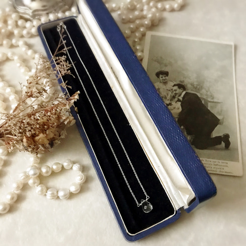 4月誕生石】シルバー・水晶の1粒ネックレス《上品・華奢・天然石