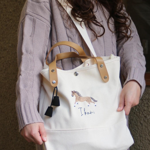 Bonpoint マザーズバッグ　白　チェリー刺繍 Bonpoint マザーズバッグ 白 チェリー刺繍 - メルカリ