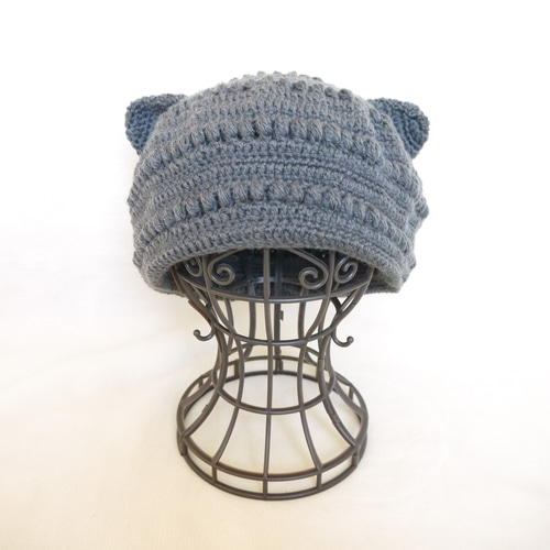 受注製作】大人サイズ＊ねこ耳ベレー帽 ベレー帽・ハンチング handmade