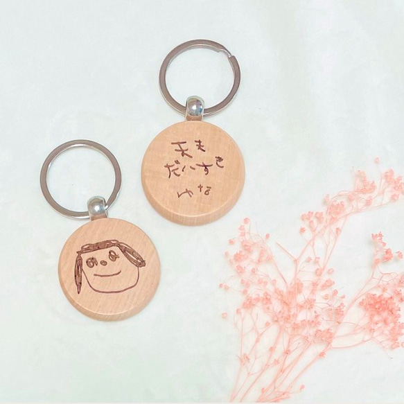 3名さま　A4サイズ【似顔絵オーダー】ナチュラルフレーム　キーホルダー2点 楽天市場】【四角い2面式】フォトフレームキーホルダー 栃木