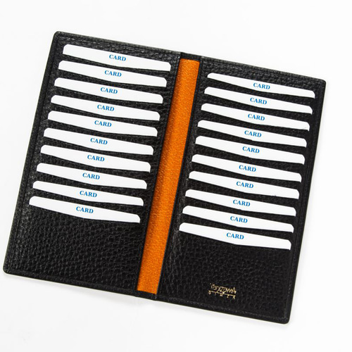 カードケース 20枚収納 牛革 銀座タニザワ フラップ型 小物 (ブル