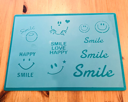 にこちゃんまーく　 No.197 送料込ステンシルシート スマイル ニコちゃんマーク にこちゃん