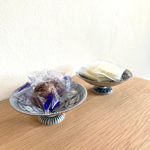 新作2023>【京焼・清水焼】京都 水野春陽窯 高台小鉢 呉須 花 モダン和