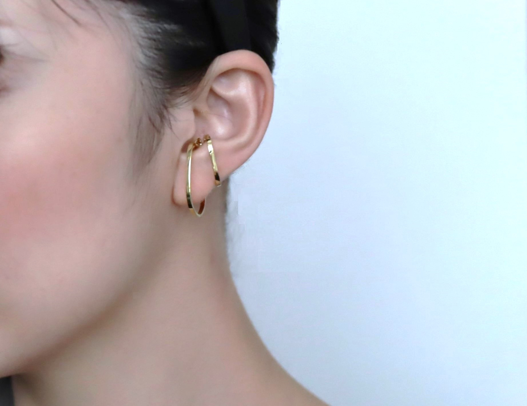 真鍮 Ultra chic [2点セット]イヤーカフ　超軽量