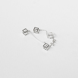 シンプルピアス Korozen（こうろぜん）Mini Cube シルバーピアス Silver Silver925 8枚目の画像