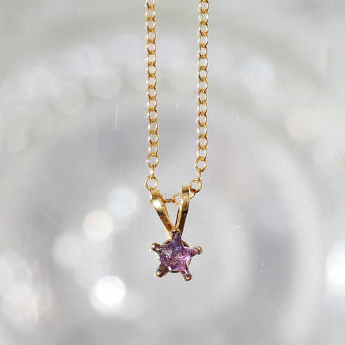 星の一粒ネックレス《3色》4mm【14kgf/サージカルステンレス