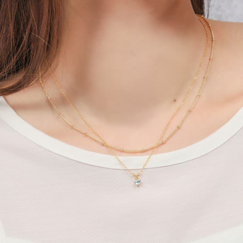 143Nk【高品質✨】ネックレス　４粒並び　ゴールド　小粒　シンプル　大人可愛い 1432-mbz-4.jpg