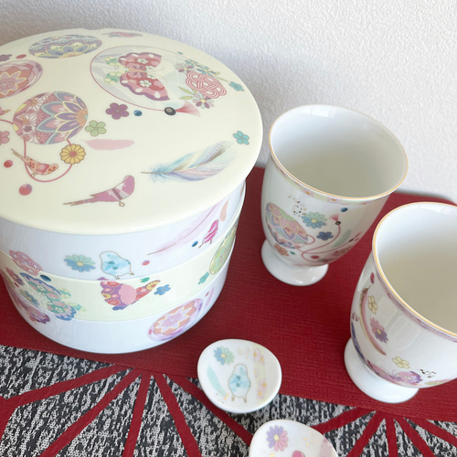 そばちょこ2つ陶器フリーカップ焼き〆作家物