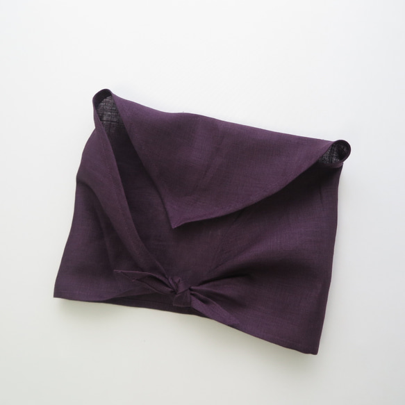 リネン 三角巾 / 16色から選べるカラー 8枚目の画像