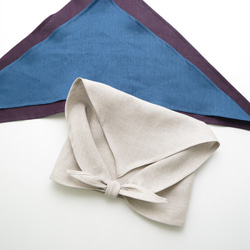 リネン 三角巾 / 16色から選べるカラー 2枚目の画像