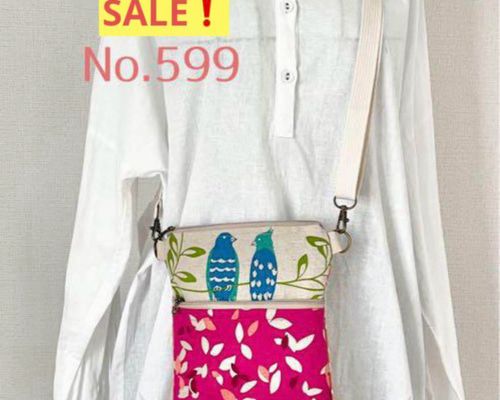 ☆SALE中！☆ 【ピンク系】ショルダーバッグ 青い鳥 サコッシュ