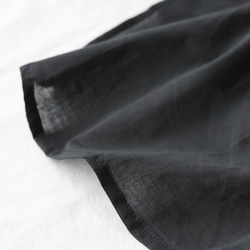 ⁑ラスト1　重ねて楽しむ 付け襟　ブラック コットン１００％　フリル　スタンド　付け衿E02K 4枚目の画像