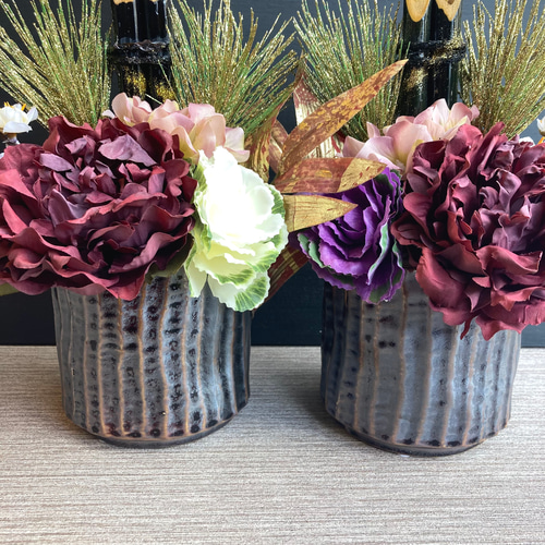 再販決定！数量限定【大人気】お正月 門松L ー大人カラー02 しめ縄