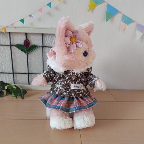 シェリーメイ用コスチューム　パーカー、リボン、デニムスカート シェリーメイ用コスチューム パーカー、リボン、デニムスカート