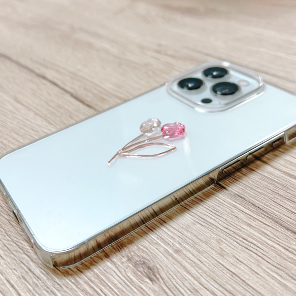 ちゅるんと可愛いtulipのスマホケース ｜iPhoneケース｜スマホカバー｜チューリップ｜全機種オーダーOK 3枚目の画像