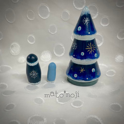 青いサンタとクリスマスツリーマト３人組 4枚目の画像